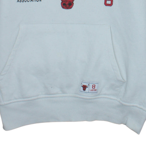 Primark NBA Chicago Bulls White Hoodie Men's M Pullover Graphic