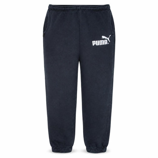 Front view of Puma men’s black m jogger sweatpants fleece activewear trousers