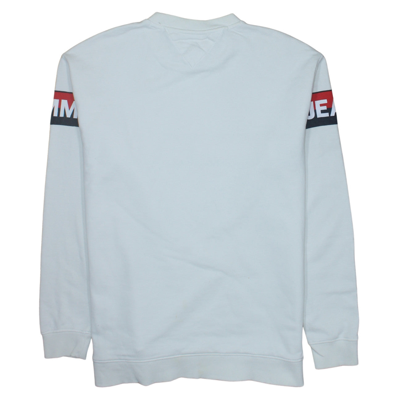 Tommy Jeans Men's White Logo Crew Neck Sweatshirt Size L