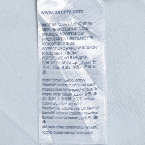 Tommy Jeans Men's White Logo Crew Neck Sweatshirt Size L