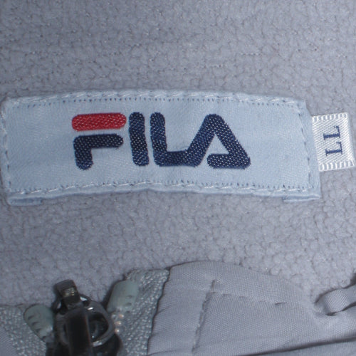 Fila Women White Full Zip Lightweight Sports Jacket Size L