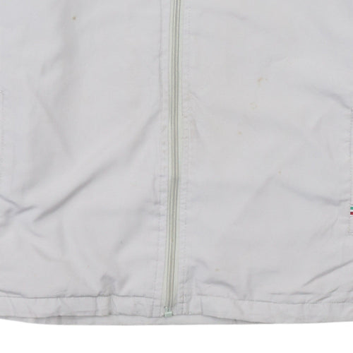 Fila Women White Full Zip Lightweight Sports Jacket Size L
