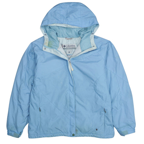 Columbia Women's Blue Waterproof Hooded Parka Jacket L