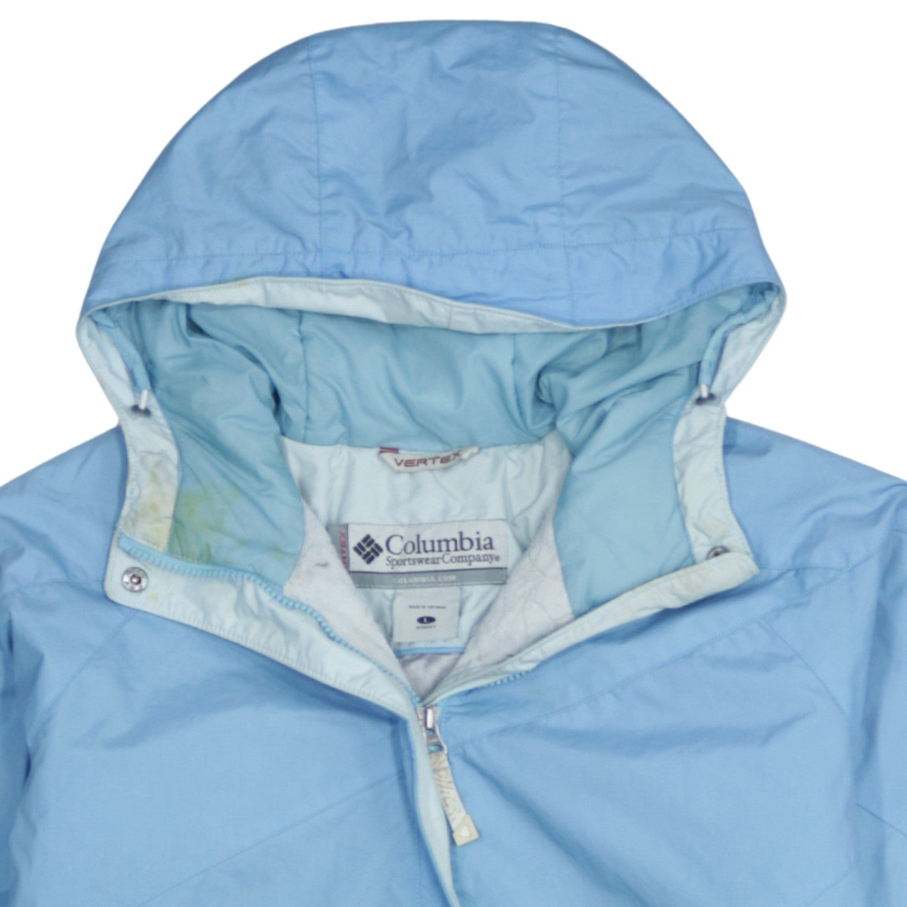 Columbia Women's Blue Waterproof Hooded Parka Jacket L