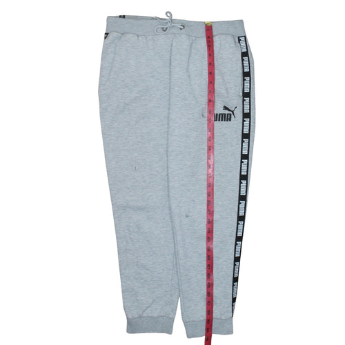 Puma Men's Grey L Pullover Sweatshirt Logo Sports Fleece
