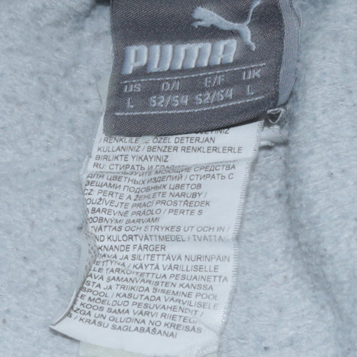 Puma Men's Grey L Pullover Sweatshirt Logo Sports Fleece