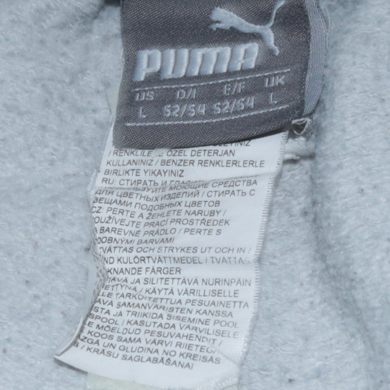 Puma Men's Grey L Pullover Sweatshirt Logo Sports Fleece
