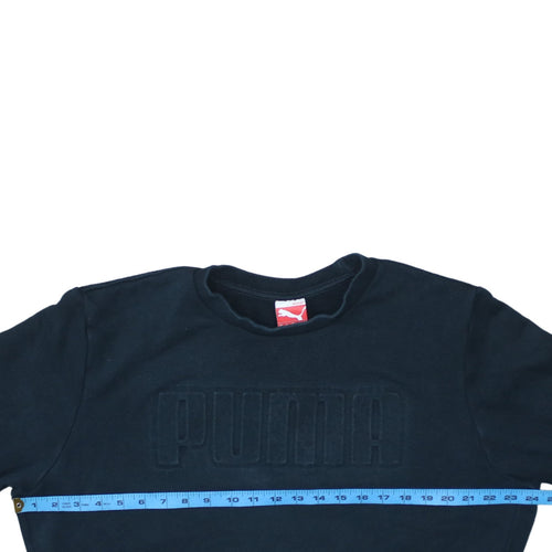Puma Men's Black XL Pullover Sweatshirt Crew Neck Logo Sportswear