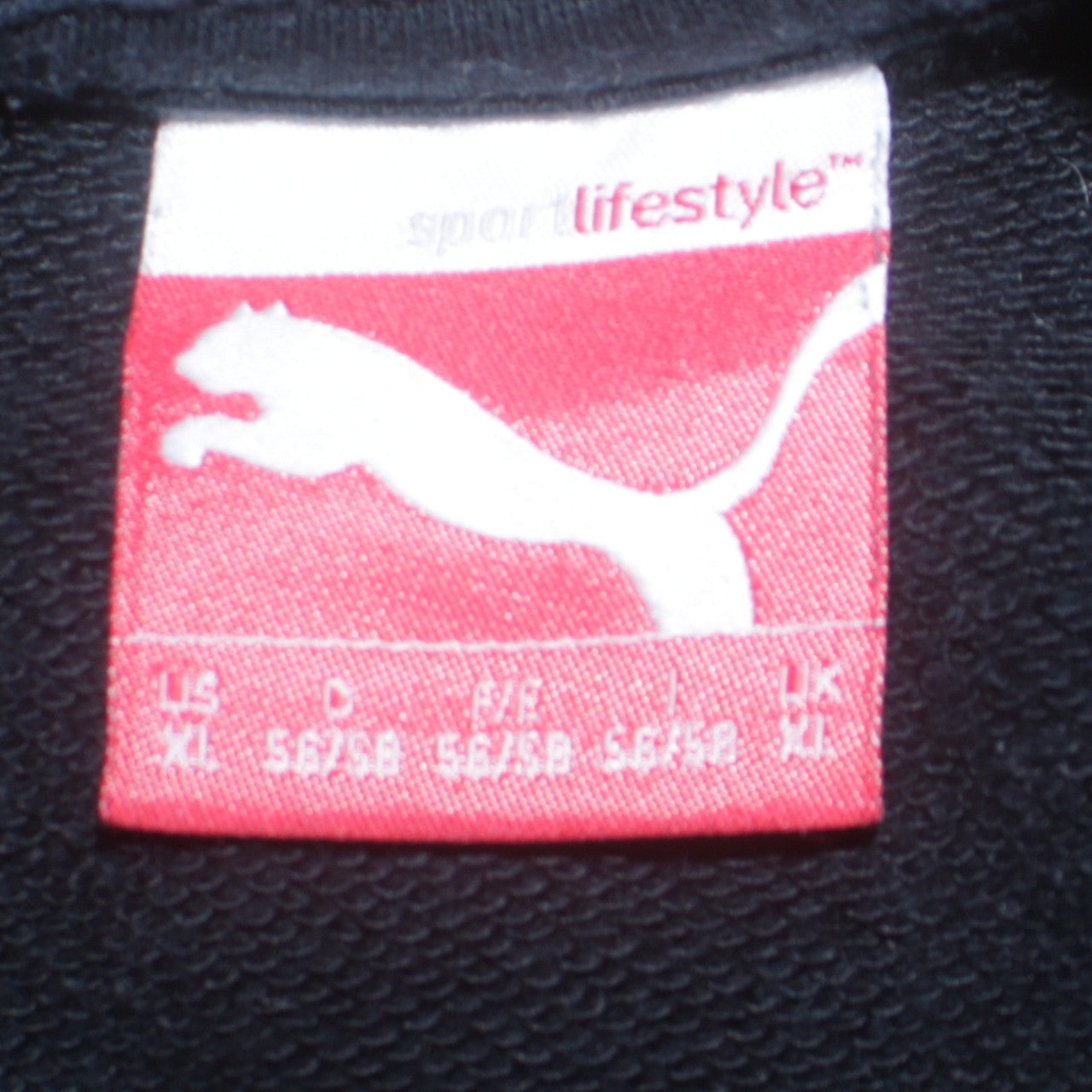 Puma Men's Black XL Pullover Sweatshirt Crew Neck Logo Sportswear