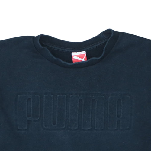 Puma Men's Black XL Pullover Sweatshirt Crew Neck Logo Sportswear
