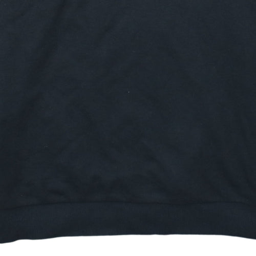 Adidas Women Black XL 1/4 Zip Sweatshirt Pullover Jumper Hoodies Top