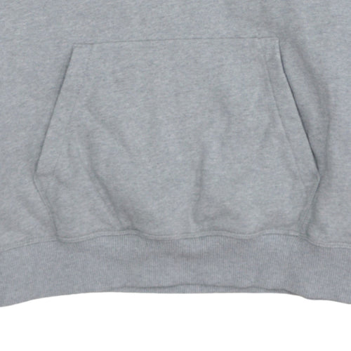 Champion Women Grey Small Pullover Hoodie 100% Cotton Logo Front