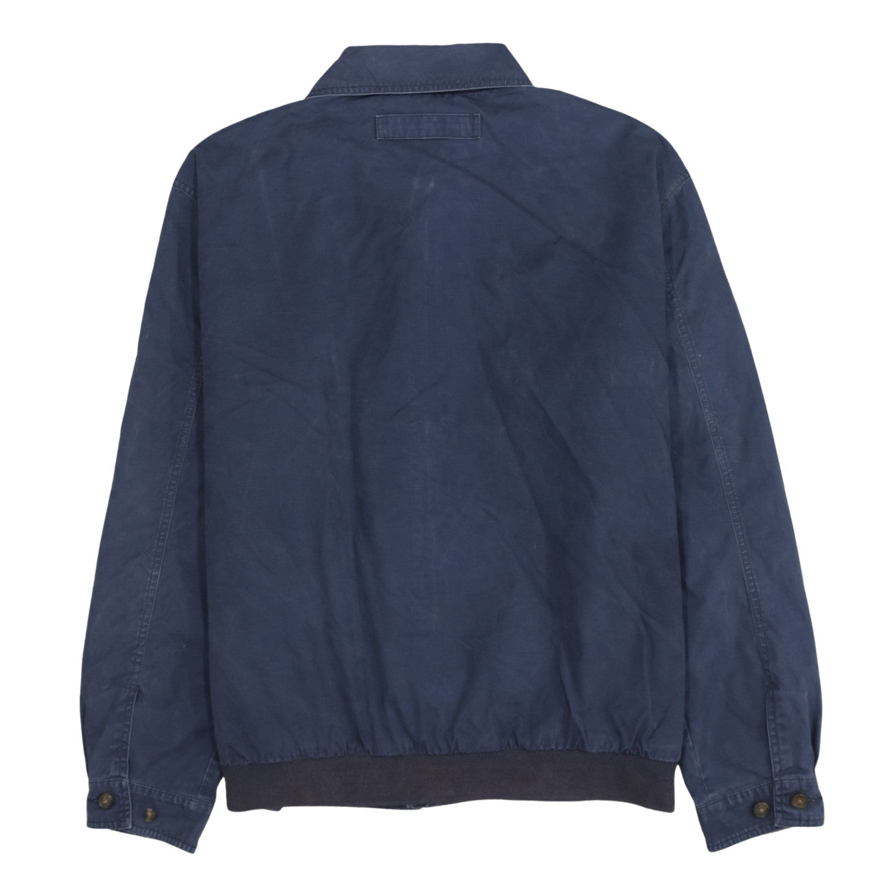 Tommy Hilfiger Mens Blue Cotton Bomber Jacket L Full Zip Classic Style