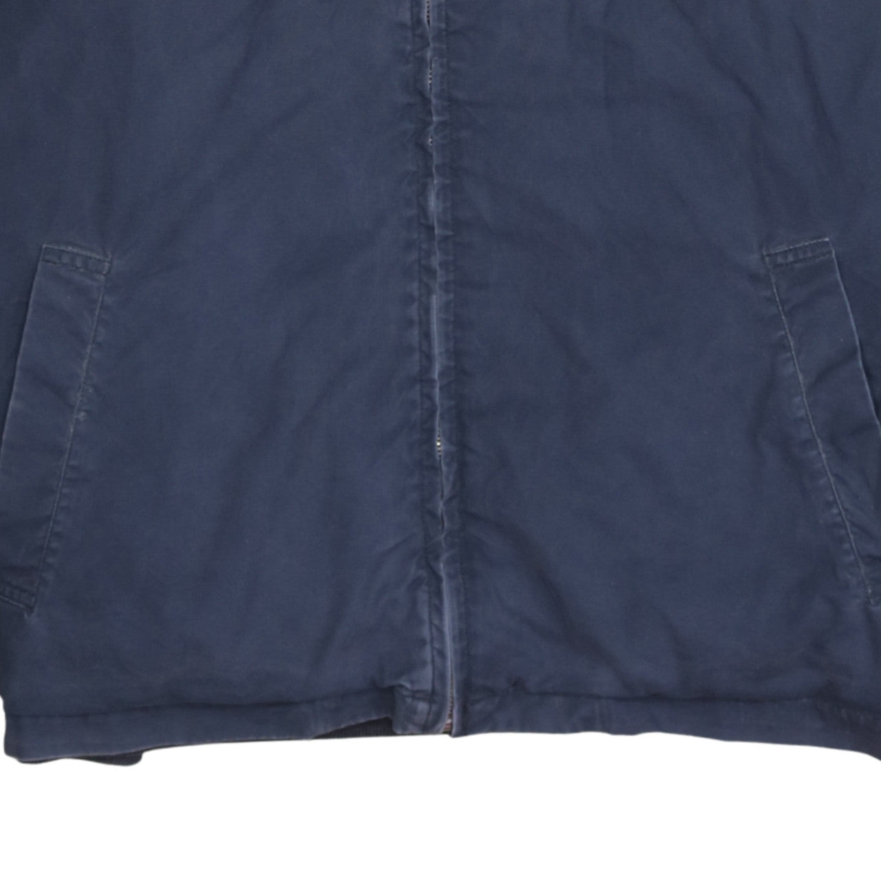 Tommy Hilfiger Mens Blue Cotton Bomber Jacket L Full Zip Classic Style