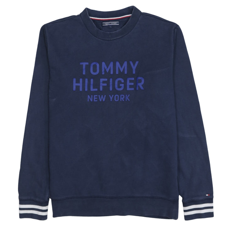 Tommy Hilfiger Men's Blue L Crew Neck Graphic Sweatshirt