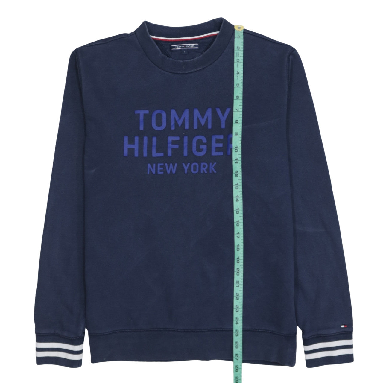 Tommy Hilfiger Men's Blue L Crew Neck Graphic Sweatshirt