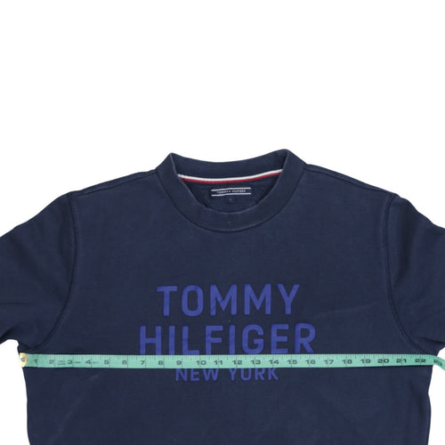 Tommy Hilfiger Men's Blue L Crew Neck Graphic Sweatshirt