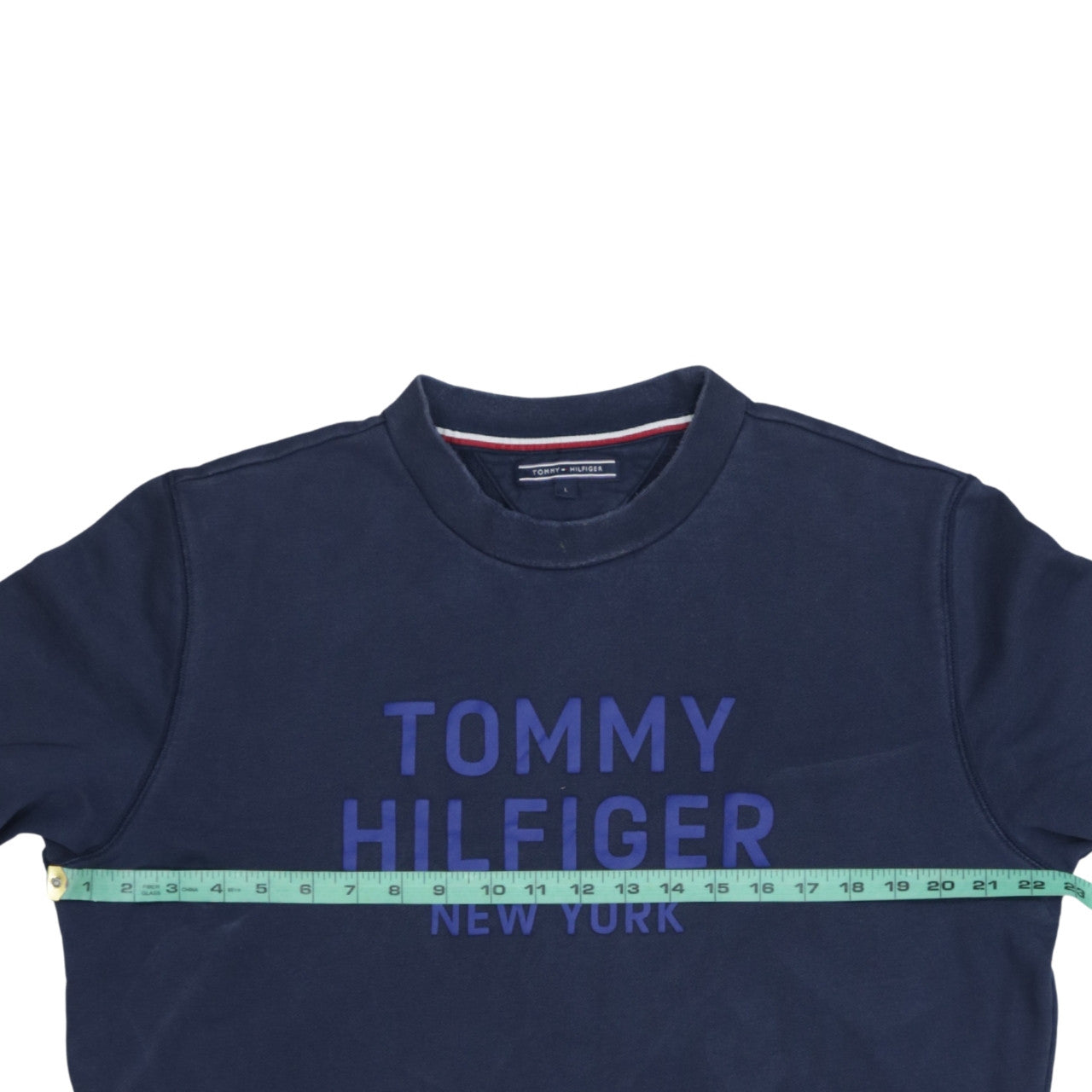Tommy Hilfiger Men's Blue L Crew Neck Graphic Sweatshirt