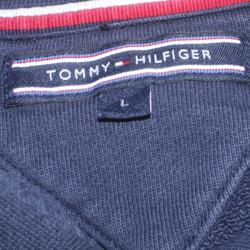 Tommy Hilfiger Men's Blue L Crew Neck Graphic Sweatshirt
