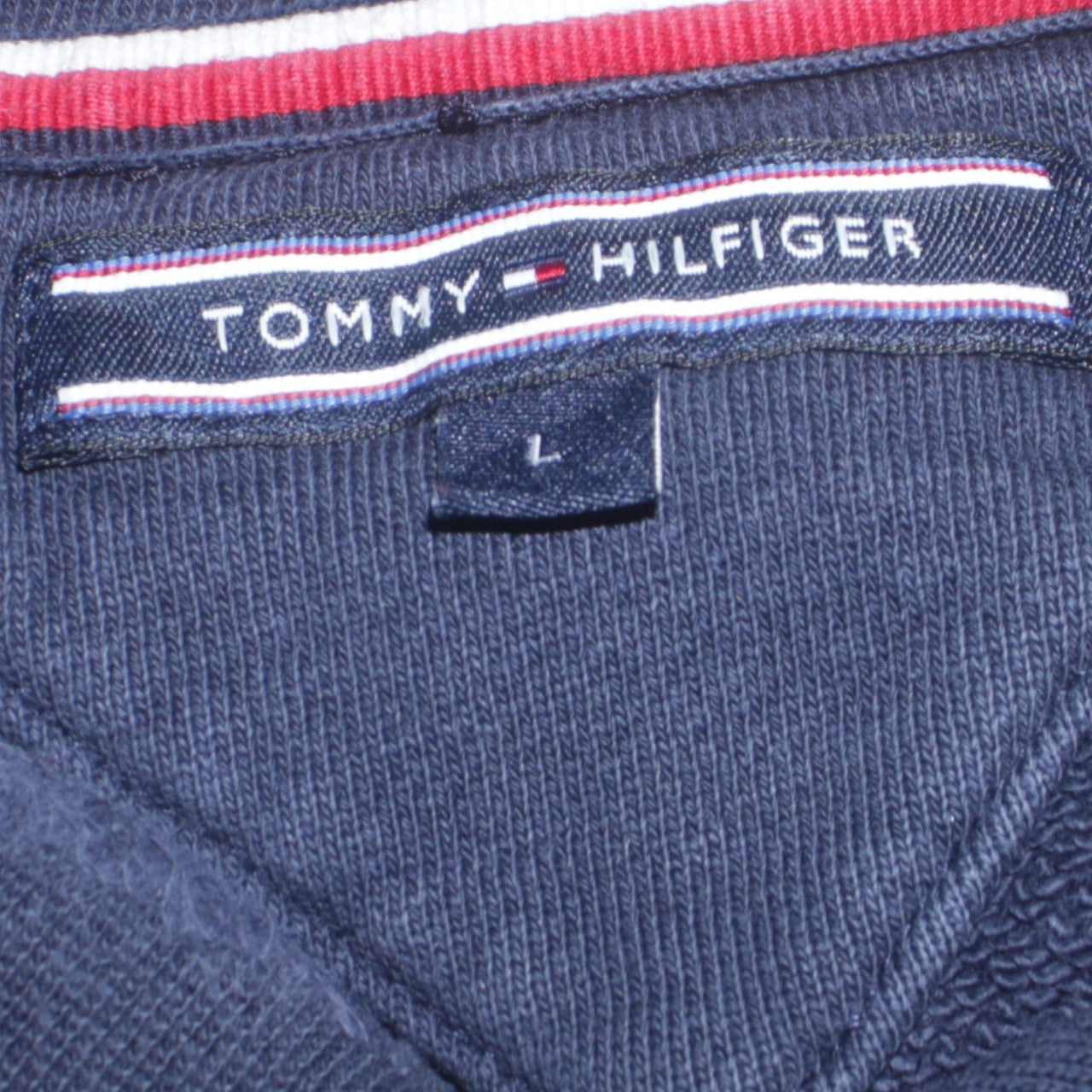 Tommy Hilfiger Men's Blue L Crew Neck Graphic Sweatshirt