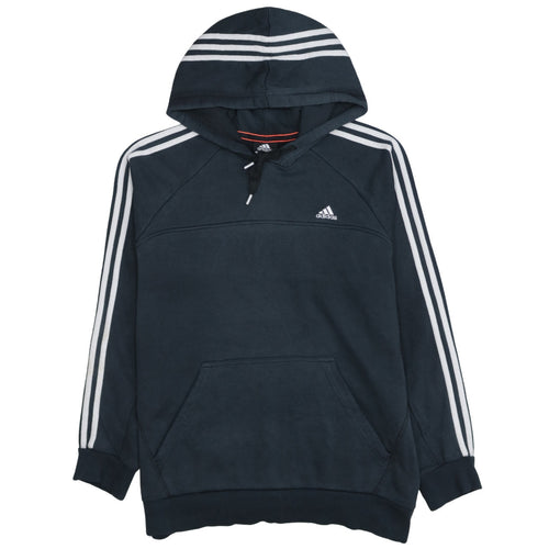 Adidas Mens Blue Pullover Hoodie L Essentials Sportswear