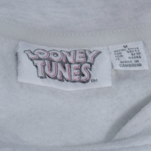 Looney Tunes Tweety Grey Pullover Sweatshirt Women M 12/14