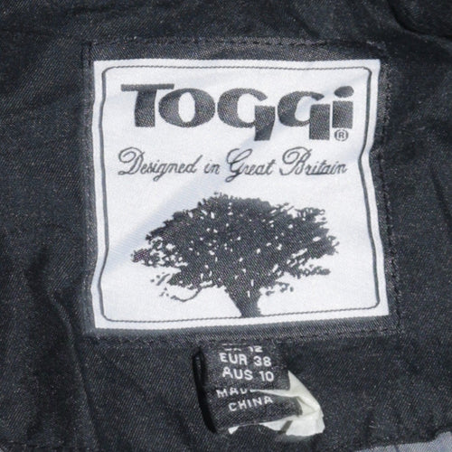 Toggi Womens Black Waterproof Hooded Rain Jacket Size 12