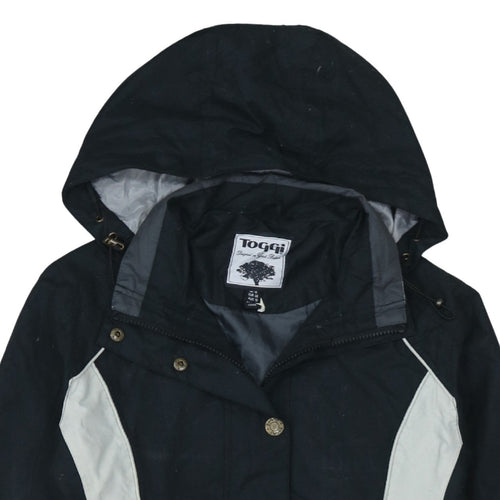 Toggi Womens Black Waterproof Hooded Rain Jacket Size 12