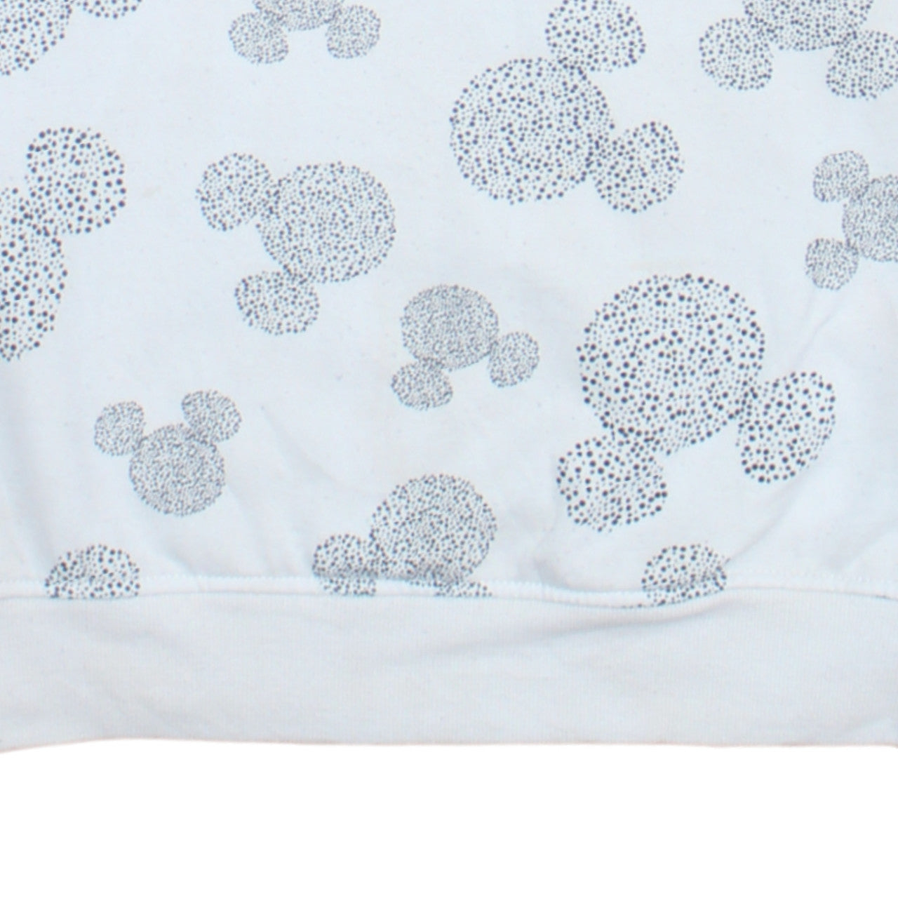 Disney Women White Mickey Pattern Pullover Sweatshirt XS
