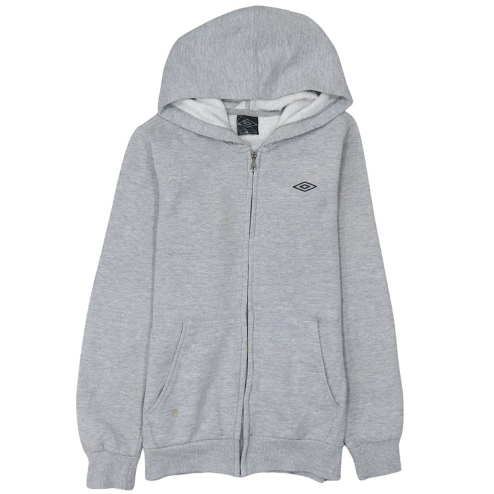 Umbro Boys Grey Full Zip Hoodie 11-12 Years Cotton Blend Lined