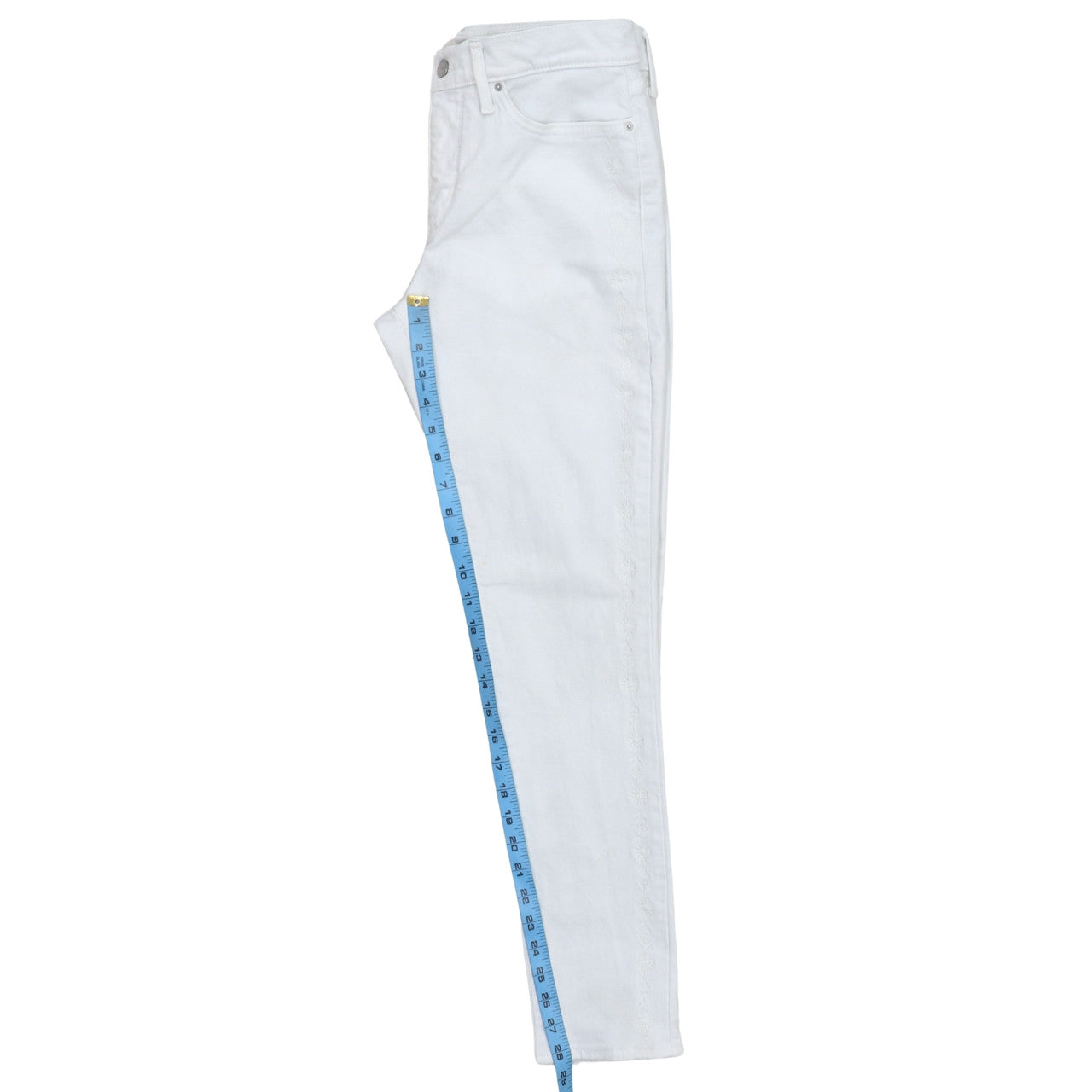 Levi's Women's White 711 Skinny Jeans Size 12 Slim Fit