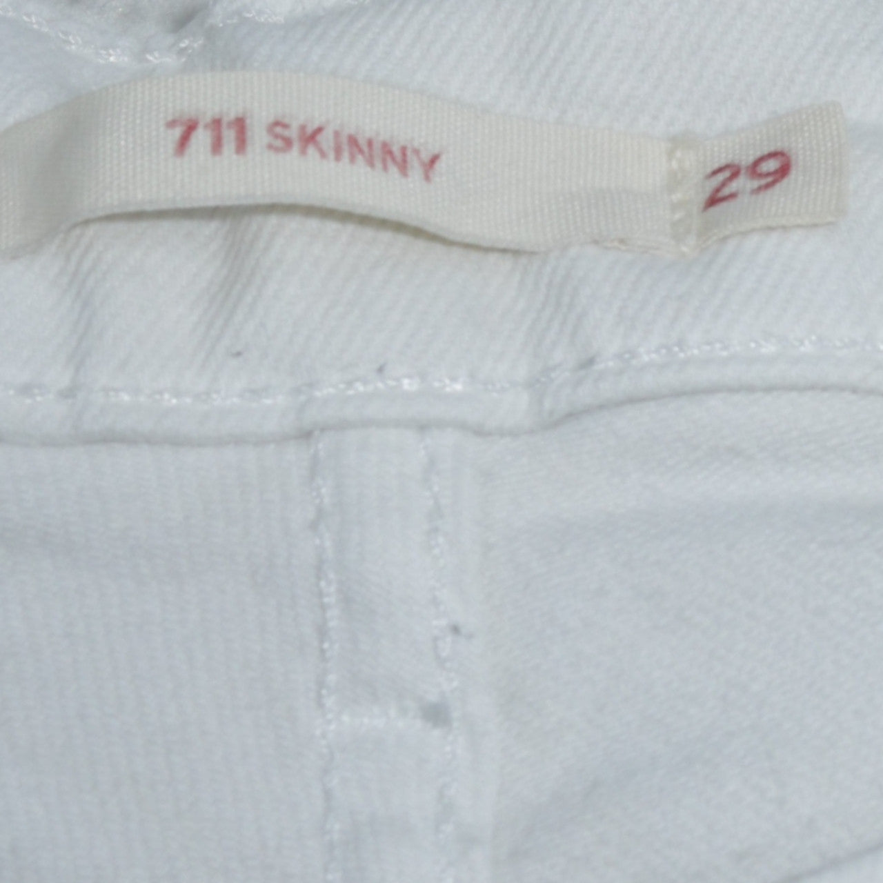 Levi's Women's White 711 Skinny Jeans Size 12 Slim Fit