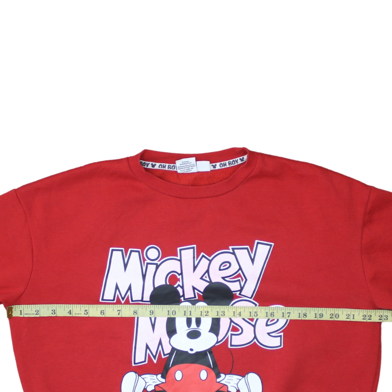 Disney Women's Red Mickey Mouse Pullover Sweatshirt Size S 10/12