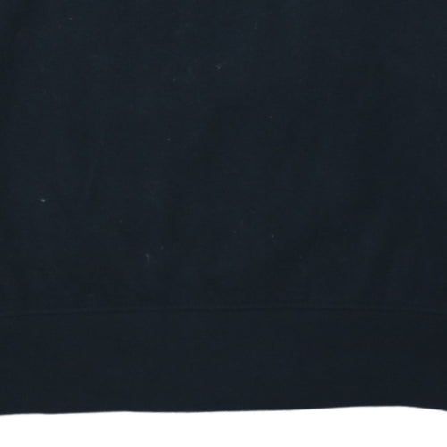 Vans Womens Black Medium Pullover Sweatshirt Check Logo Crew Neck