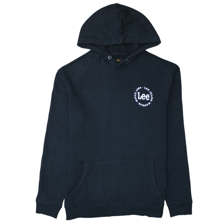 Lee Women’s Black Cotton Pullover Hoodie XL Casual Logo Print
