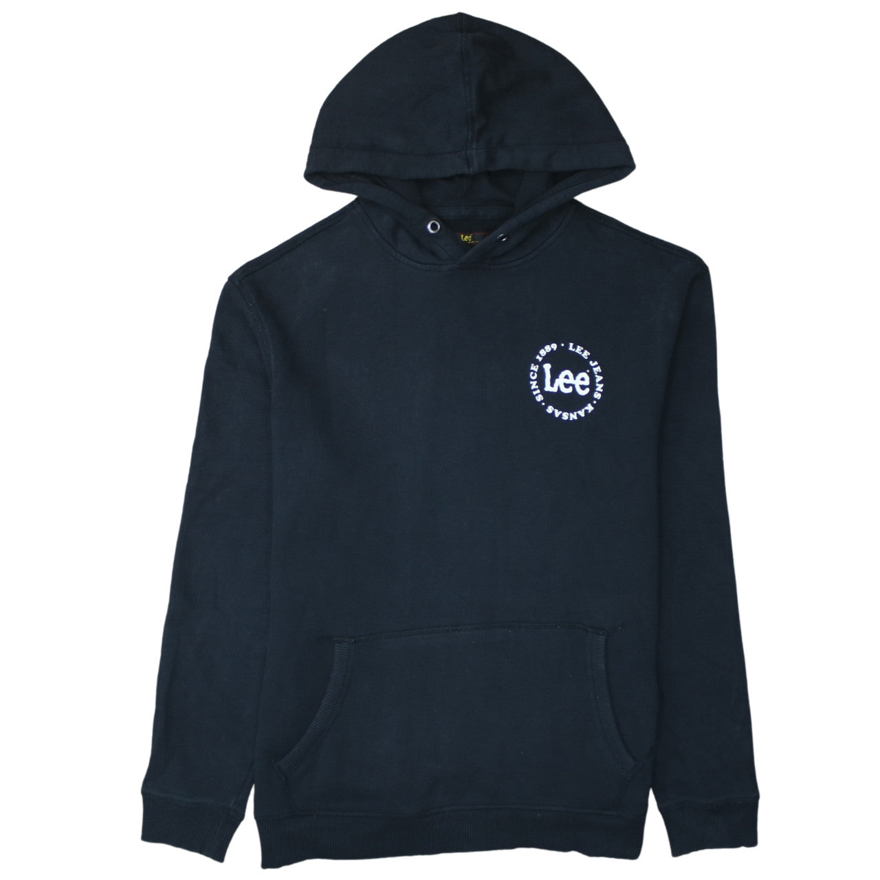 Lee Women’s Black Cotton Pullover Hoodie XL Casual Logo Print