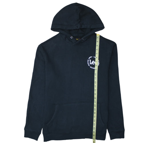 Lee Women’s Black Cotton Pullover Hoodie XL Casual Logo Print