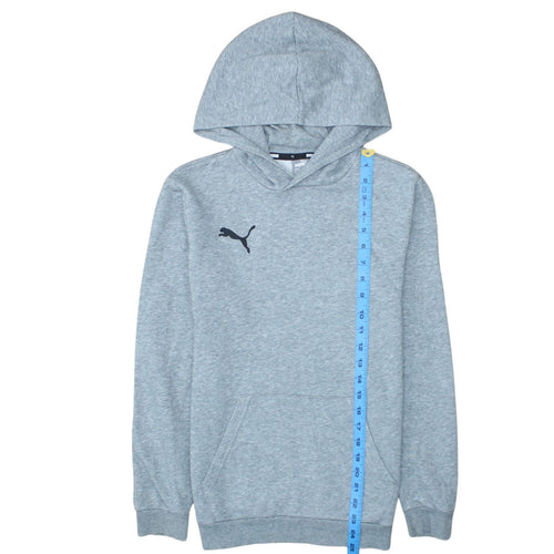 Puma Boys Grey Pullover Hoodie 13-14 Years Regular Fit Logo Design