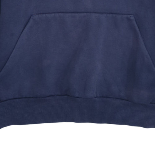 Puma Men's Blue Pullover Hoodie Small Logo Fleece Sweatshirt
