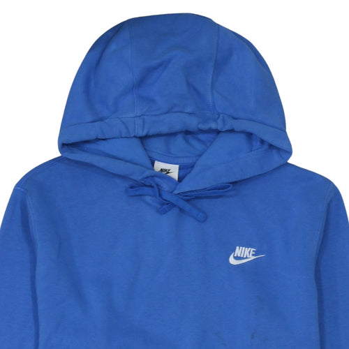 Nike Men's Blue Pullover Hoodie Small Regular Fit Cotton Fleece