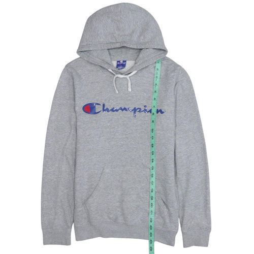 Champion Men's Grey XS Pullover Hoodie with Logo Print