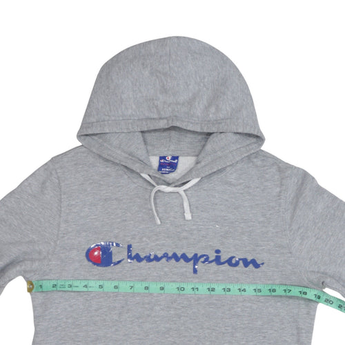 Champion Men's Grey XS Pullover Hoodie with Logo Print