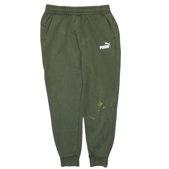 Puma Men's Green Jogger Sweatpants M Regular Fit Elastic Waist