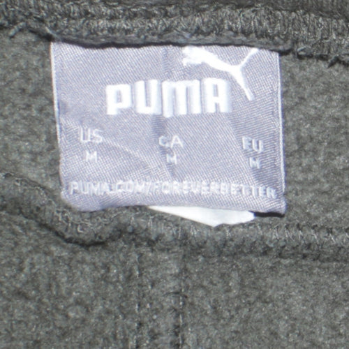 Puma Men's Green Jogger Sweatpants M Regular Fit Elastic Waist
