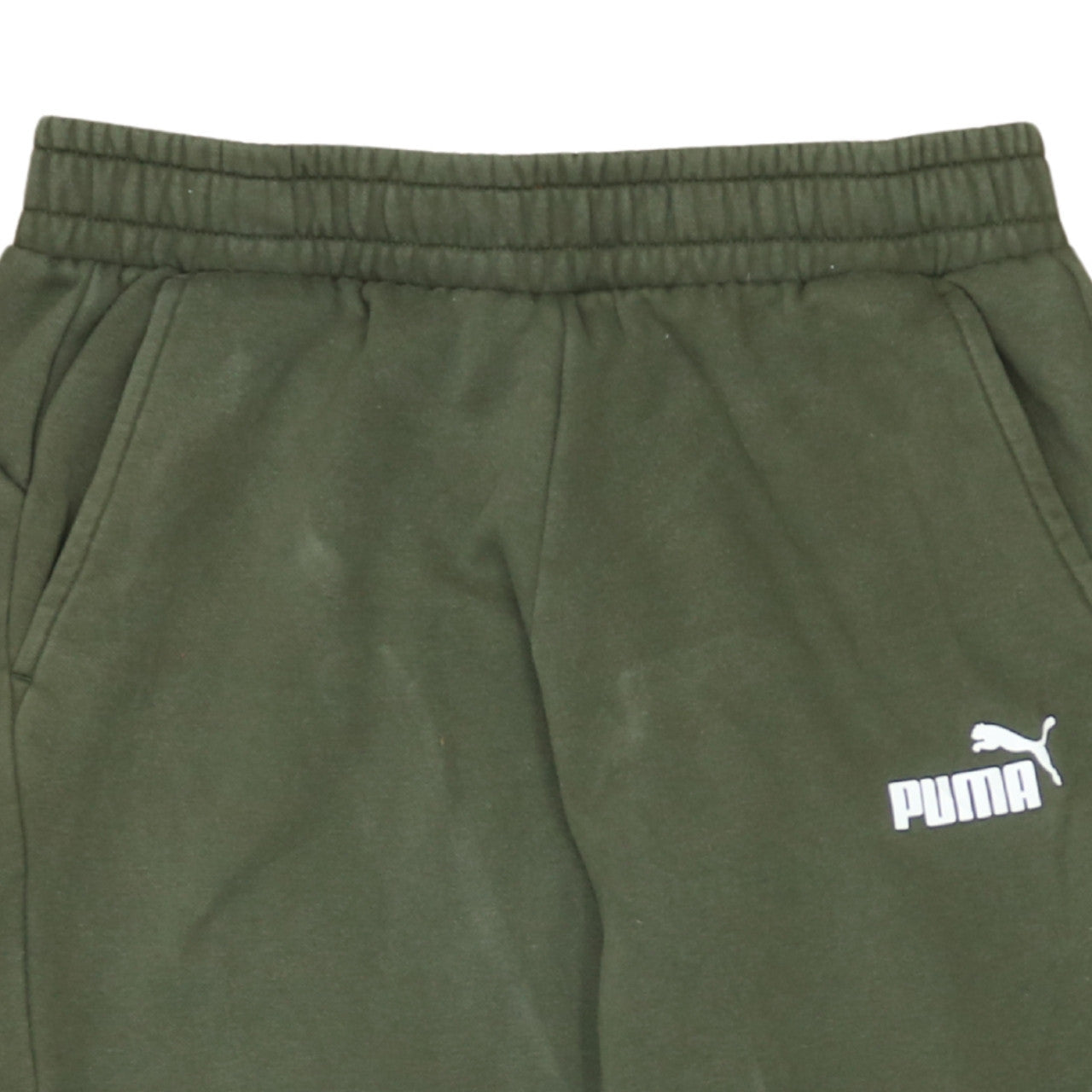Puma Men's Green Jogger Sweatpants M Regular Fit Elastic Waist