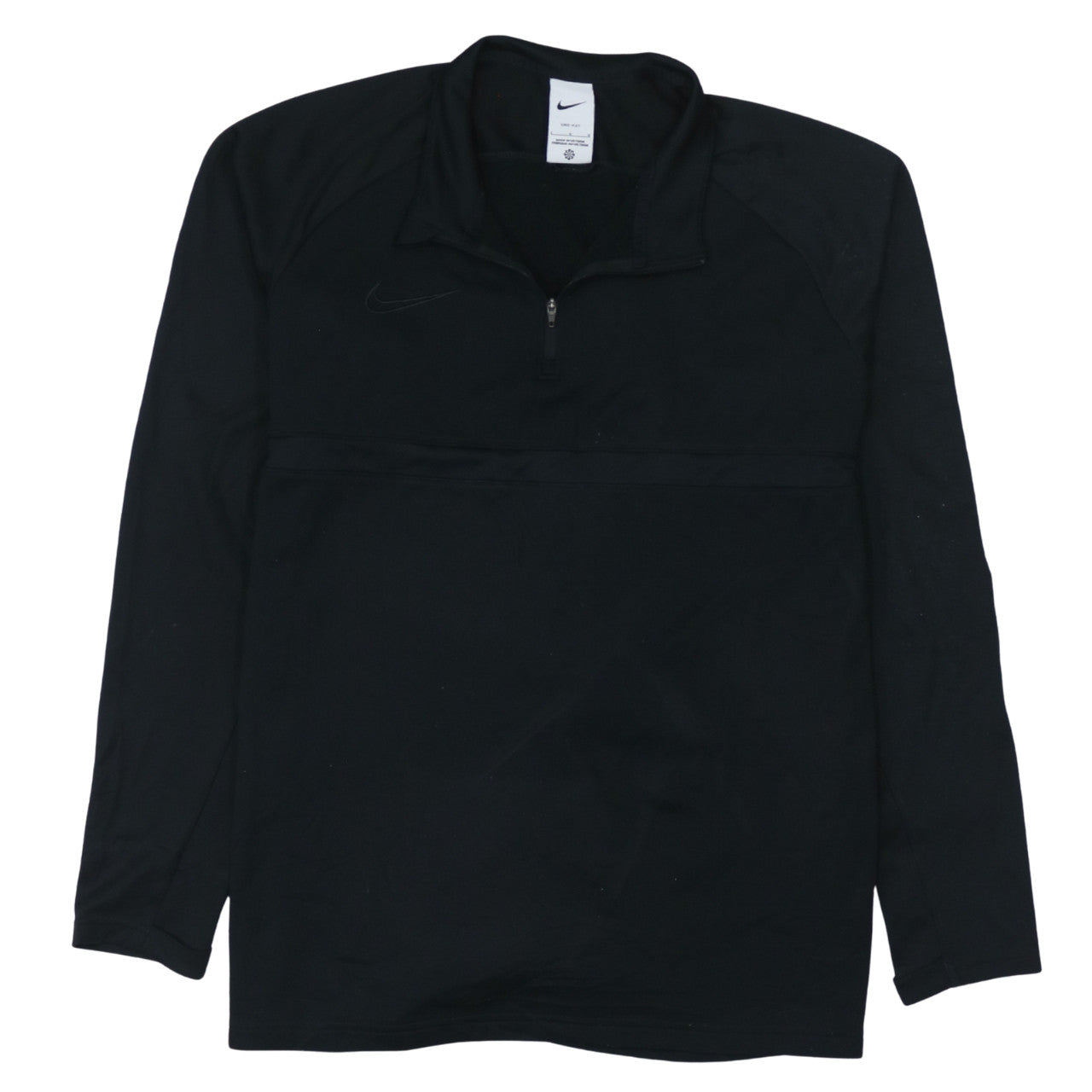 Nike Men's Black Dri-FIT Long Sleeve 1/4 Zip Athletic Top Size L