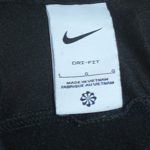 Nike Men's Black Dri-FIT Long Sleeve 1/4 Zip Athletic Top Size L