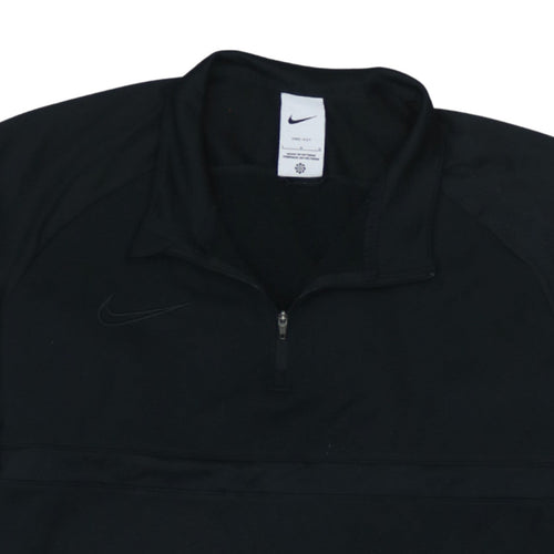 Nike Men's Black Dri-FIT Long Sleeve 1/4 Zip Athletic Top Size L