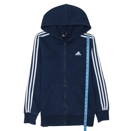 Adidas Men's Blue Full Zip Hoodie S Sportswear Fleece