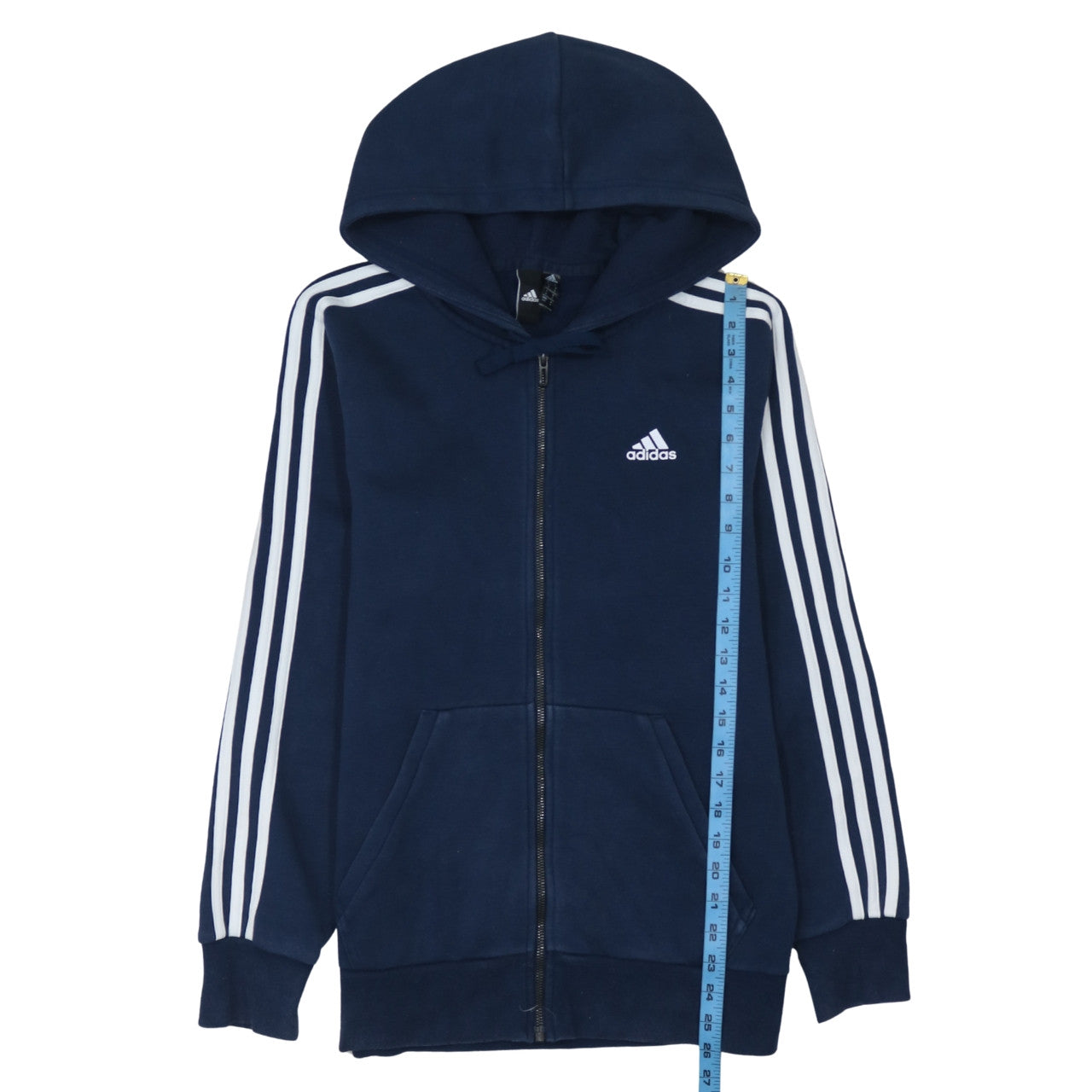 Adidas Men's Blue Full Zip Hoodie S Sportswear Fleece